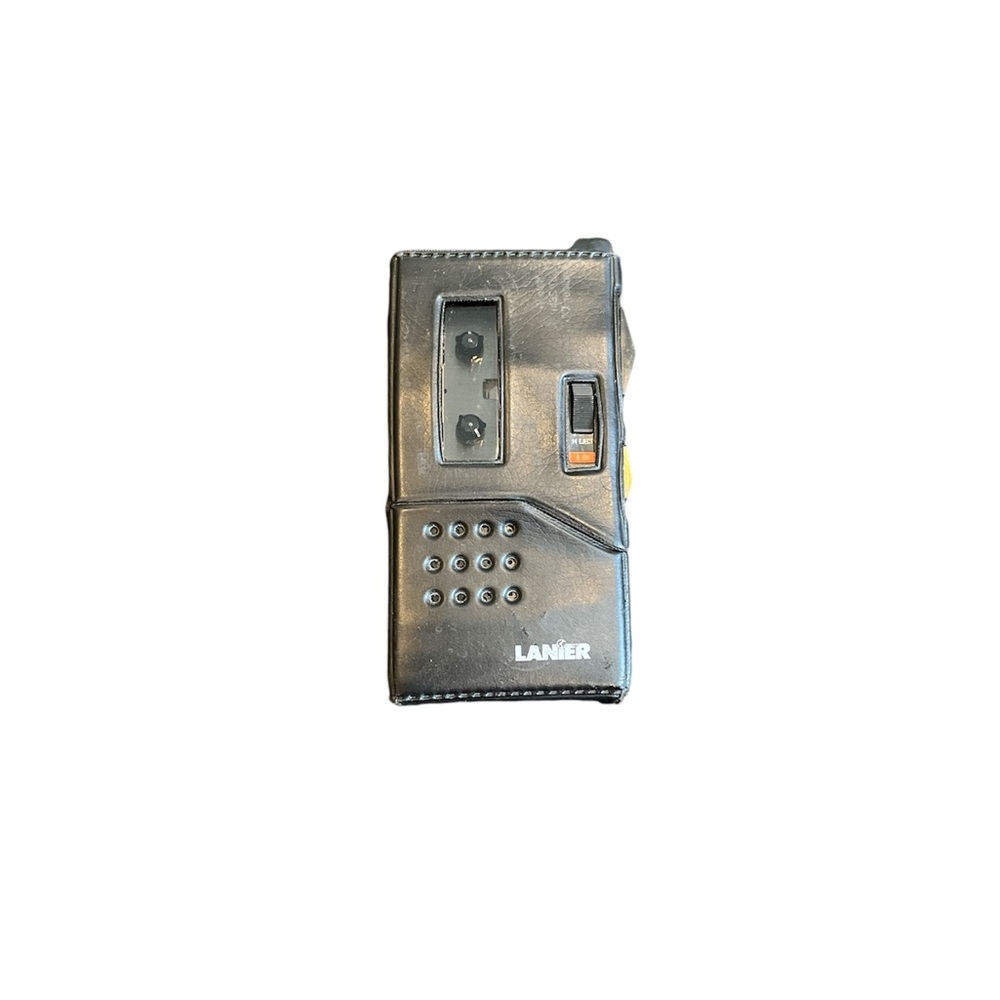 Lanier P-155 Handheld Micro‎ Cassette Recorder W/ Leather Case Works - EXCELLENT